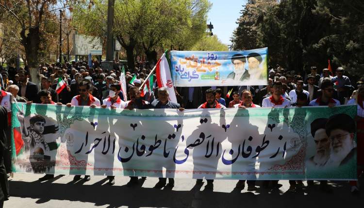 خشم روزه‌داران شهرکردی از رژیم کودک‌کش در روز قدس  