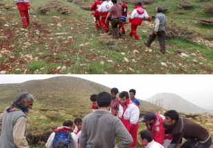 نجات بانوي 65 ساله در ارتفاعات چشمه سفيد بروجن