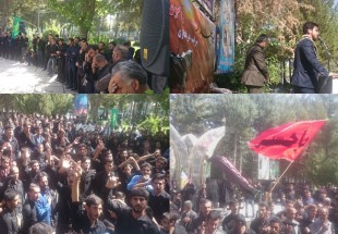 تجمع بزرگ عزاداران حسيني در روز تاسوعاي در شهرستان لردگان+ عکس