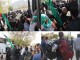 حرکت کاروان پیاده روی اربعین حسینی از شهر بن به کربلای معلی در قاب تصویر