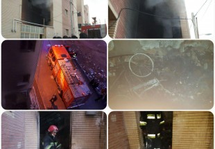 حريق مجتمع مسکوني سه طبقه در بروجن/آتش با تلاش آتشنشانان مهار شد