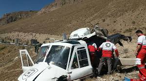 سقوط یک دستگاه بالگرد در سرتشنیز شهرستان کیار/ هر پنج سرنشین به شهادت رسیدند